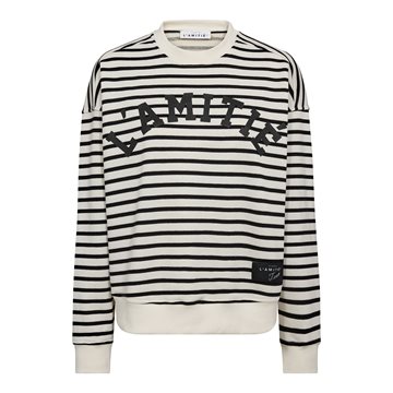 Haute L \' Amitié - Stripe Logo Sweat - Offwhite Black